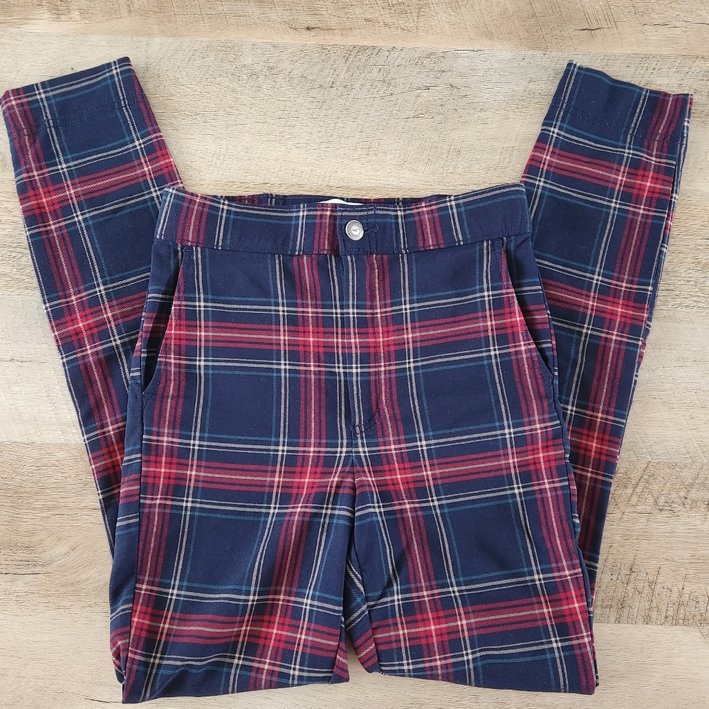 Hollister High Rise Women Plaid Pants Size XS